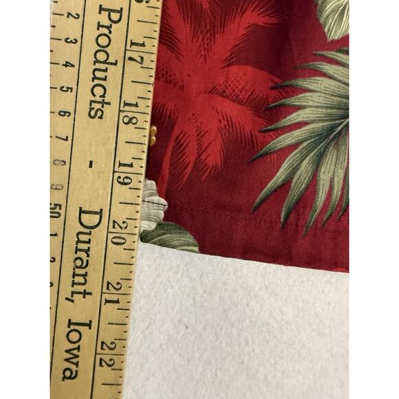 Vtg 90s Pacific Legends Hawaii Womens Red‎ Hibiscus Floral Top Pants Set Coastal - Picture 14 of 16
